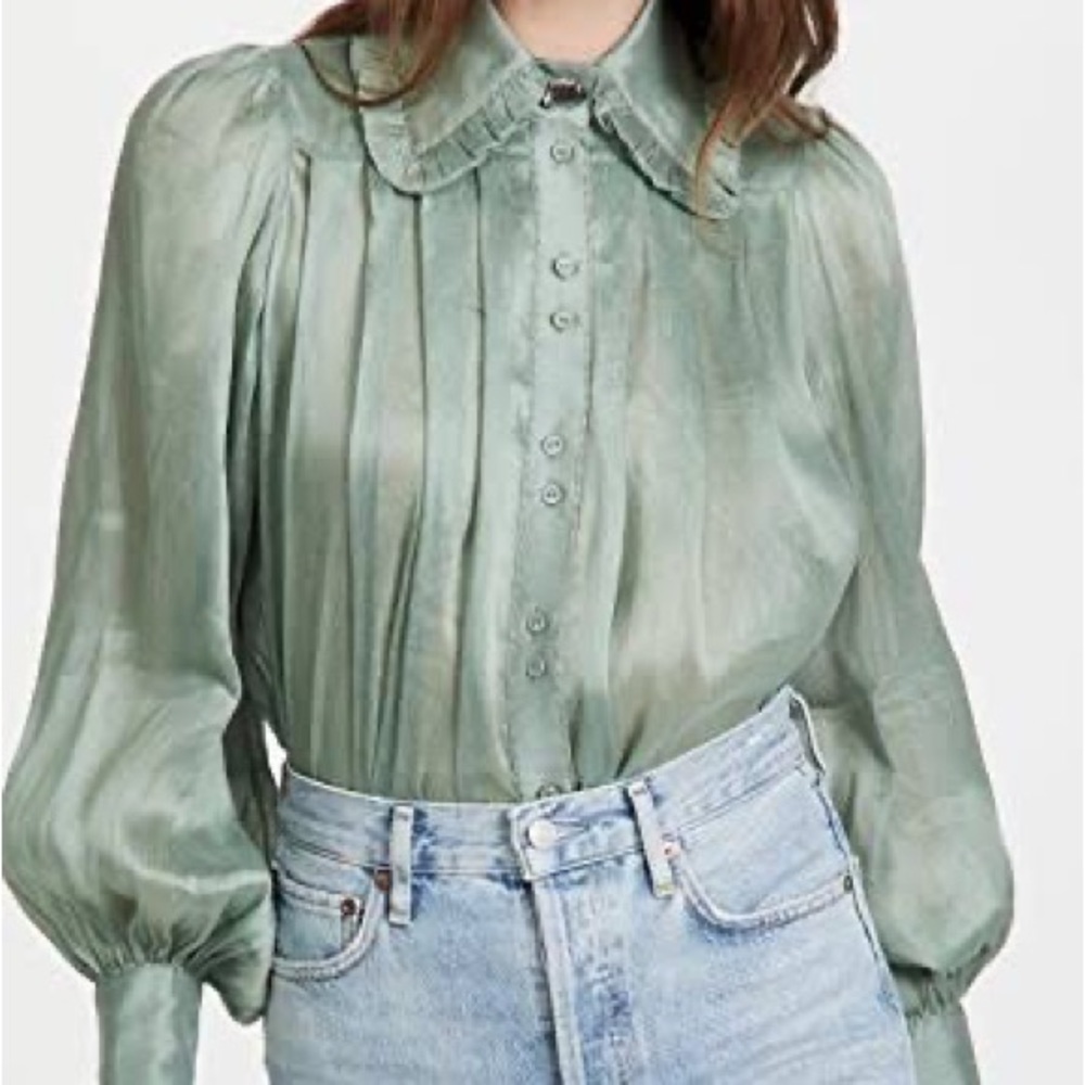 AJE Idealist Shirt • Dusty Sage • RRP $295 Tags attached NEVER WORN - Picture 8 of 10